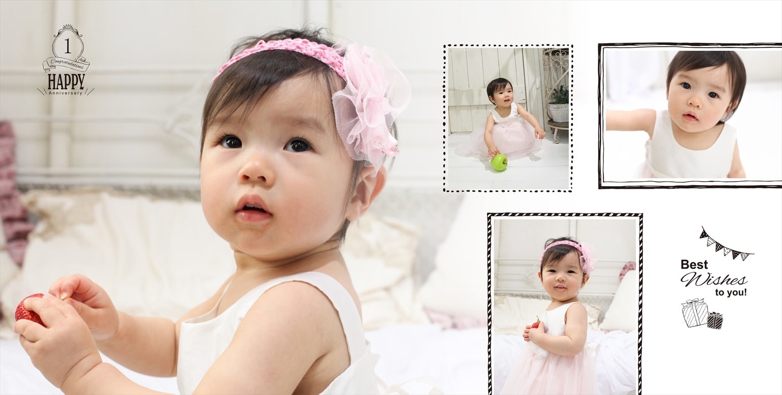 フォトブックのデザインテンプレート「Anniversary（10P）」