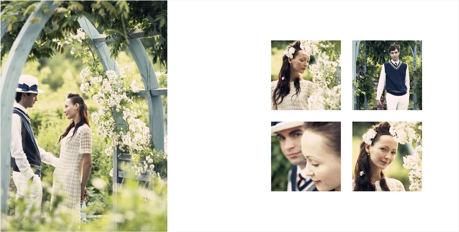 フォトブックのデザインテンプレート「marriage（正方形）」