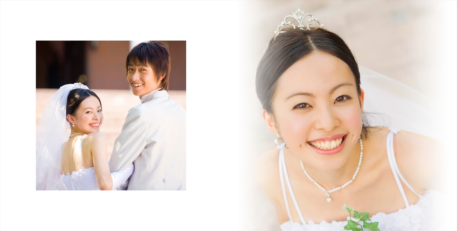 フォトブックのデザインテンプレート「ウェディングデイ（正方形）」