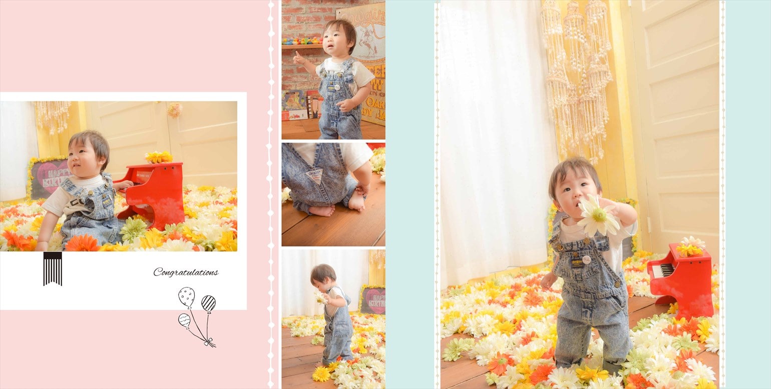 フォトブックのデザインテンプレート「Anniversary（20P）」
