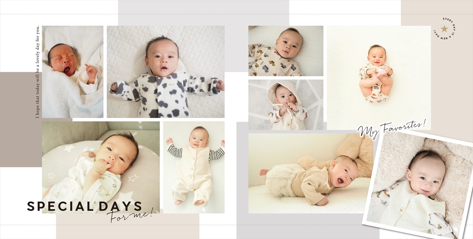 フォトブックのデザインテンプレート「Precious Memories」
