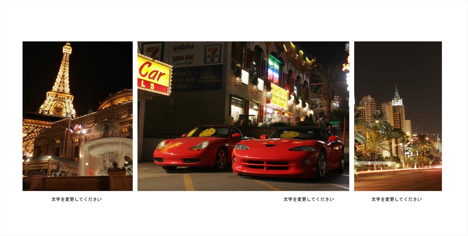 フォトブックのデザインテンプレート「シンプルホワイト（正方形）」