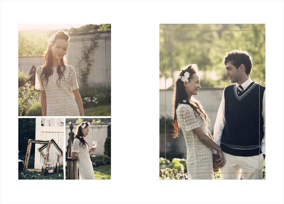 フォトブックのデザインテンプレート「marriage（縦長）」